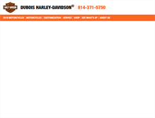 Tablet Screenshot of duboisharleydavidson.com